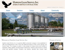 Tablet Screenshot of hawkinsleaseservice.com